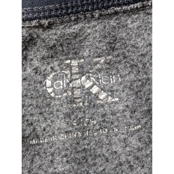 Calvin Klein Cropped Sweatpants Womens S Gray Spell Out Athleisure Casual Lounge - Picture 4 of 5